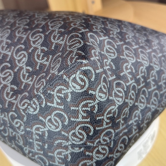 ๐ฅCOACH - Monogram City Tote Navy Blue Coated Canvas Leather CF342 - 110U477 - Picture 11 of 17